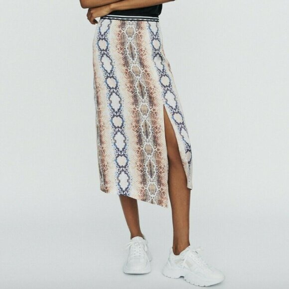 Maje Python Print Slip Skirt - Picture 1 of 10